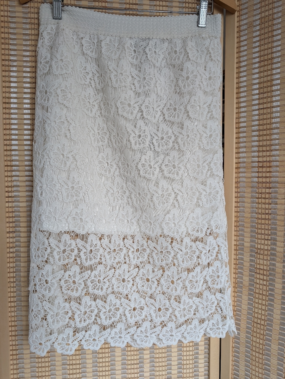 Alice Blue with White Lace Sheer Skirt